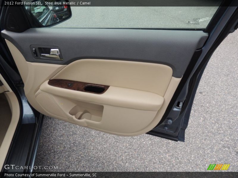 Steel Blue Metallic / Camel 2012 Ford Fusion SEL