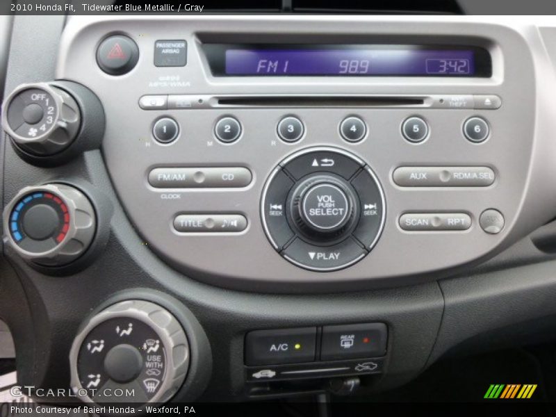 Tidewater Blue Metallic / Gray 2010 Honda Fit