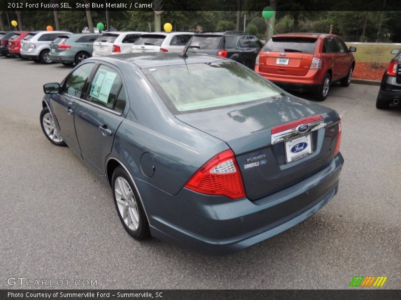 Steel Blue Metallic / Camel 2012 Ford Fusion SEL