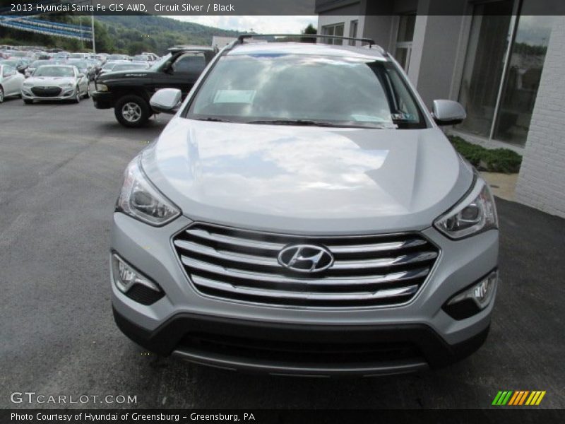 Circuit Silver / Black 2013 Hyundai Santa Fe GLS AWD