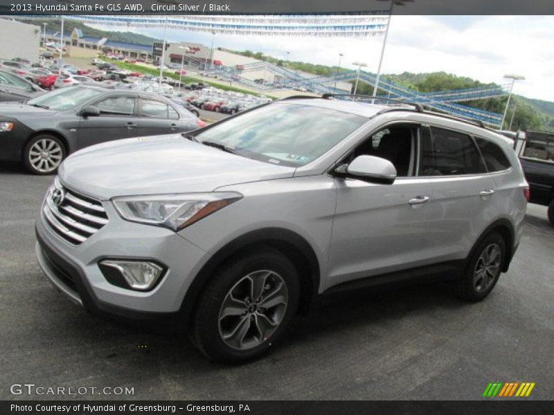 Circuit Silver / Black 2013 Hyundai Santa Fe GLS AWD
