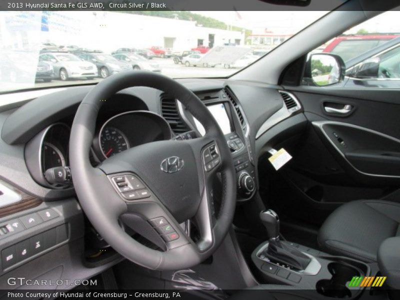 Circuit Silver / Black 2013 Hyundai Santa Fe GLS AWD