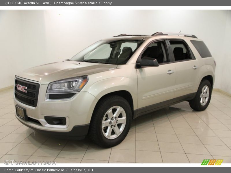 Champagne Silver Metallic / Ebony 2013 GMC Acadia SLE AWD