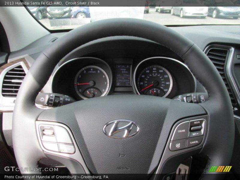 Circuit Silver / Black 2013 Hyundai Santa Fe GLS AWD
