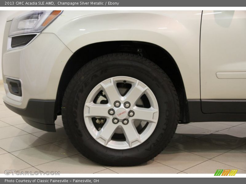 Champagne Silver Metallic / Ebony 2013 GMC Acadia SLE AWD