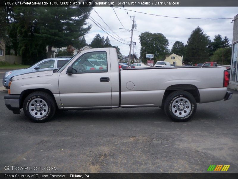 Silver Birch Metallic / Dark Charcoal 2007 Chevrolet Silverado 1500 Classic Work Truck Regular Cab
