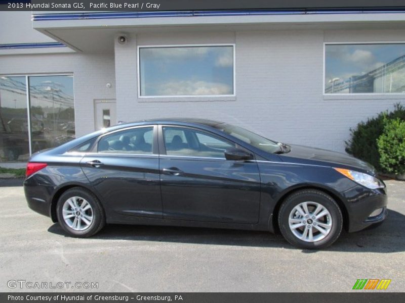 Pacific Blue Pearl / Gray 2013 Hyundai Sonata GLS