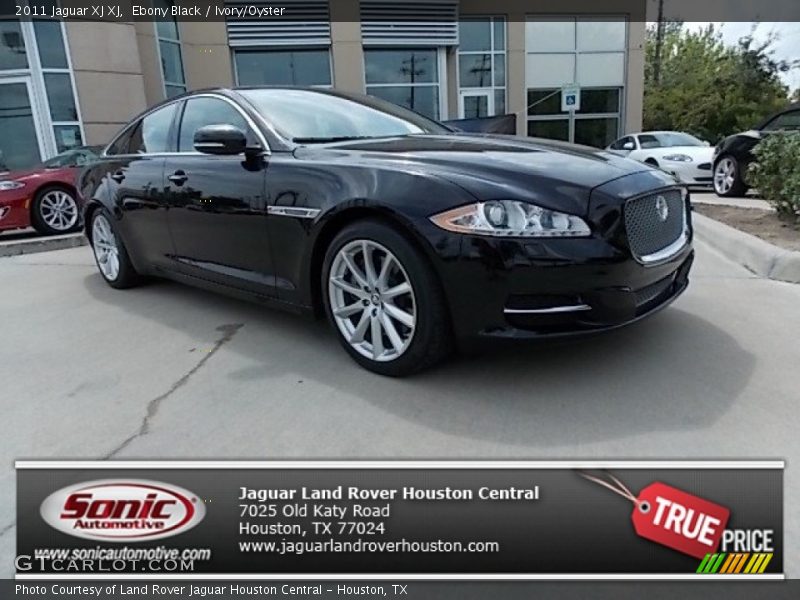 Ebony Black / Ivory/Oyster 2011 Jaguar XJ XJ