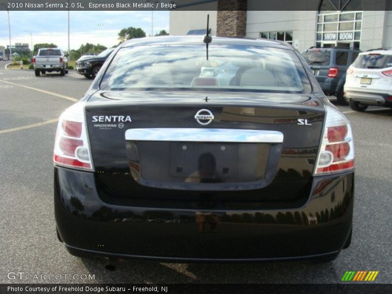 Espresso Black Metallic / Beige 2010 Nissan Sentra 2.0 SL