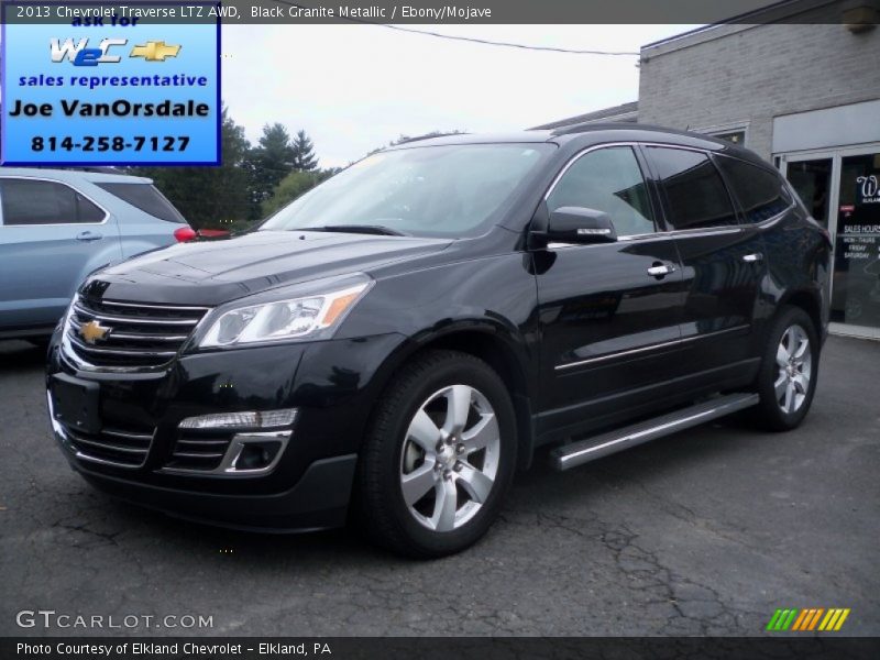 Black Granite Metallic / Ebony/Mojave 2013 Chevrolet Traverse LTZ AWD