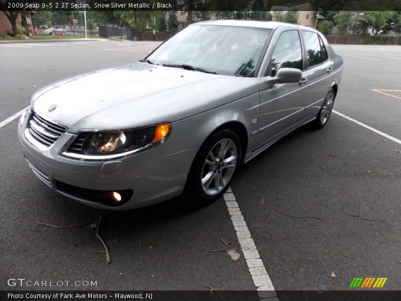 Snow Silver Metallic / Black 2009 Saab 9-5 2.3T Sedan