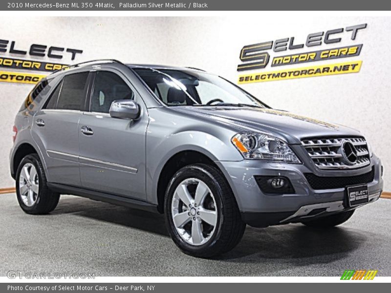 Palladium Silver Metallic / Black 2010 Mercedes-Benz ML 350 4Matic