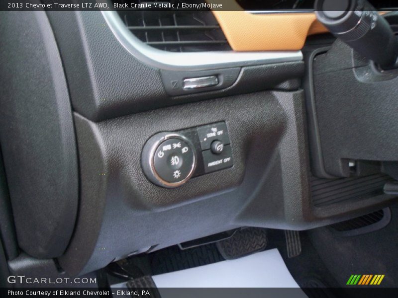 Black Granite Metallic / Ebony/Mojave 2013 Chevrolet Traverse LTZ AWD