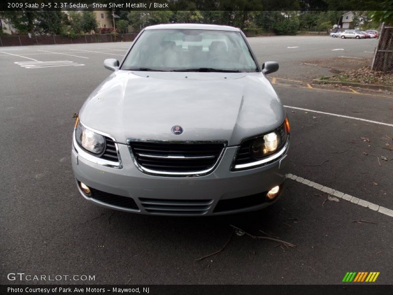 Snow Silver Metallic / Black 2009 Saab 9-5 2.3T Sedan