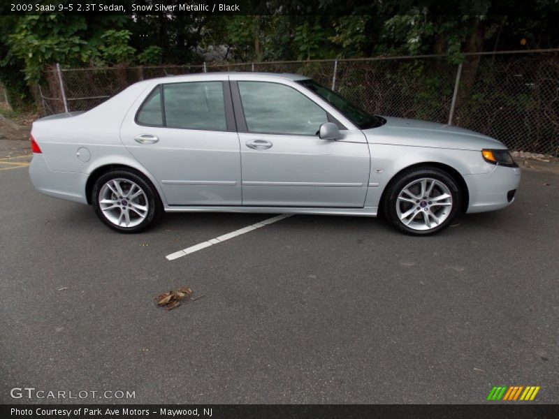 Snow Silver Metallic / Black 2009 Saab 9-5 2.3T Sedan