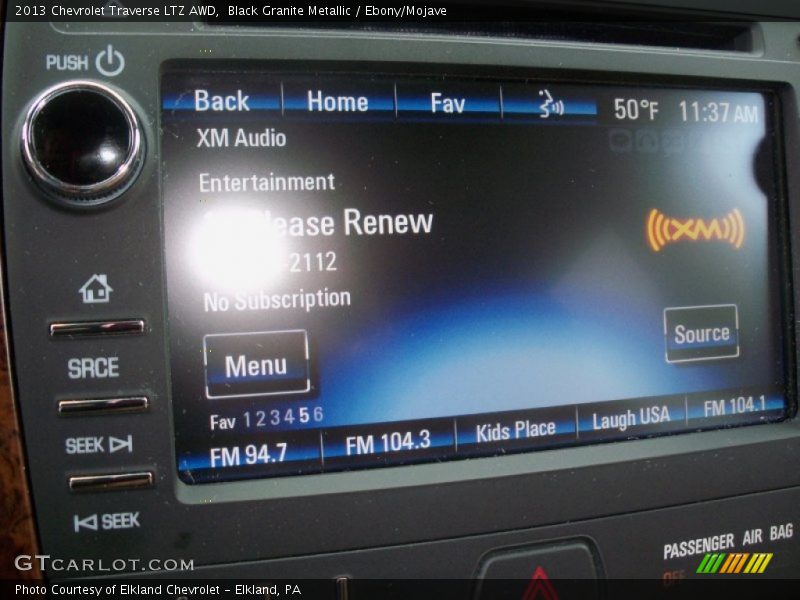 Black Granite Metallic / Ebony/Mojave 2013 Chevrolet Traverse LTZ AWD