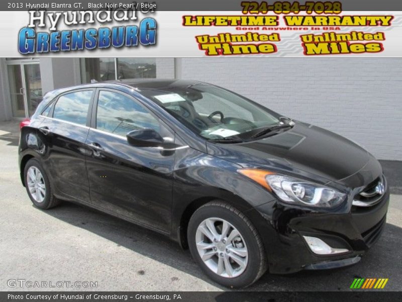 Black Noir Pearl / Beige 2013 Hyundai Elantra GT