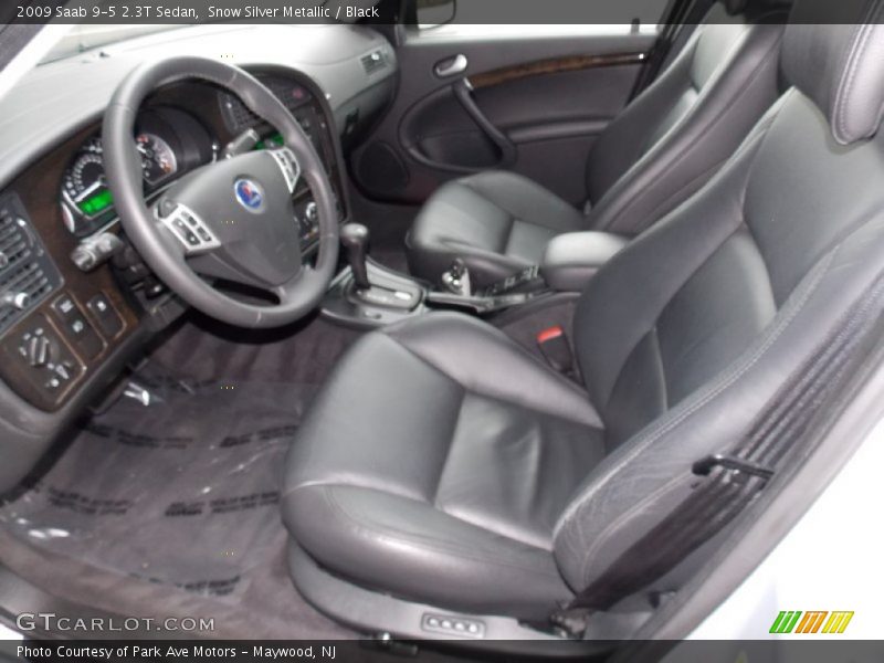 Snow Silver Metallic / Black 2009 Saab 9-5 2.3T Sedan