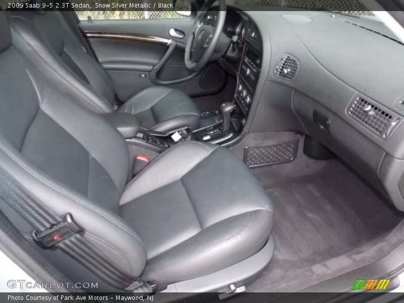 Snow Silver Metallic / Black 2009 Saab 9-5 2.3T Sedan