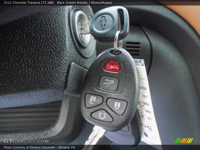 Black Granite Metallic / Ebony/Mojave 2013 Chevrolet Traverse LTZ AWD