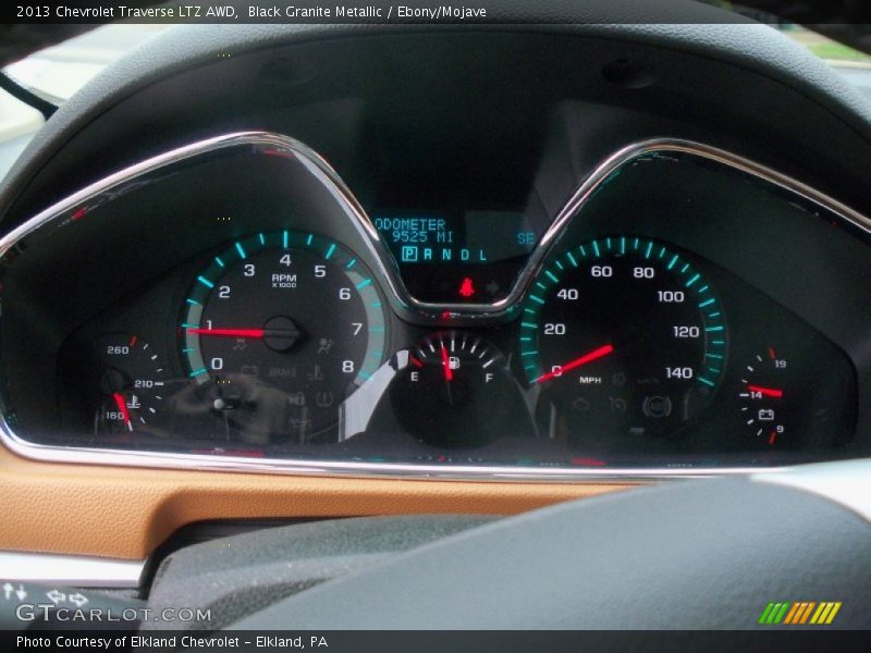 Black Granite Metallic / Ebony/Mojave 2013 Chevrolet Traverse LTZ AWD