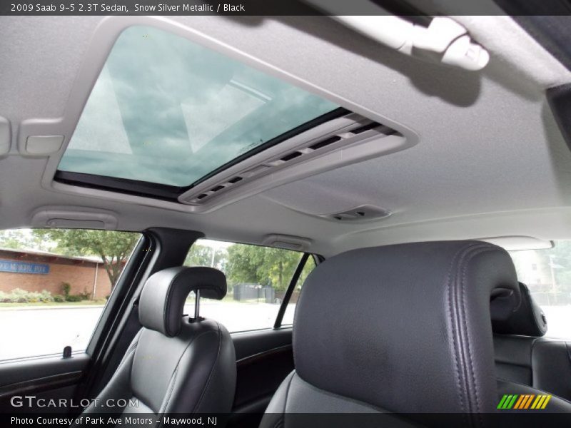 Snow Silver Metallic / Black 2009 Saab 9-5 2.3T Sedan