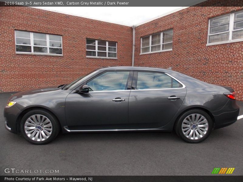 Carbon Grey Metallic / Dark Pewter 2010 Saab 9-5 Aero Sedan XWD