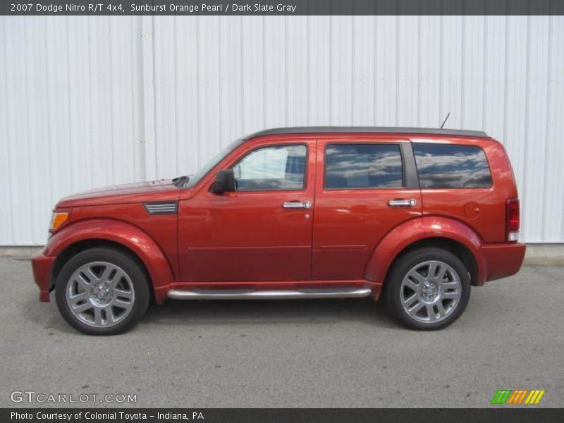 Sunburst Orange Pearl / Dark Slate Gray 2007 Dodge Nitro R/T 4x4