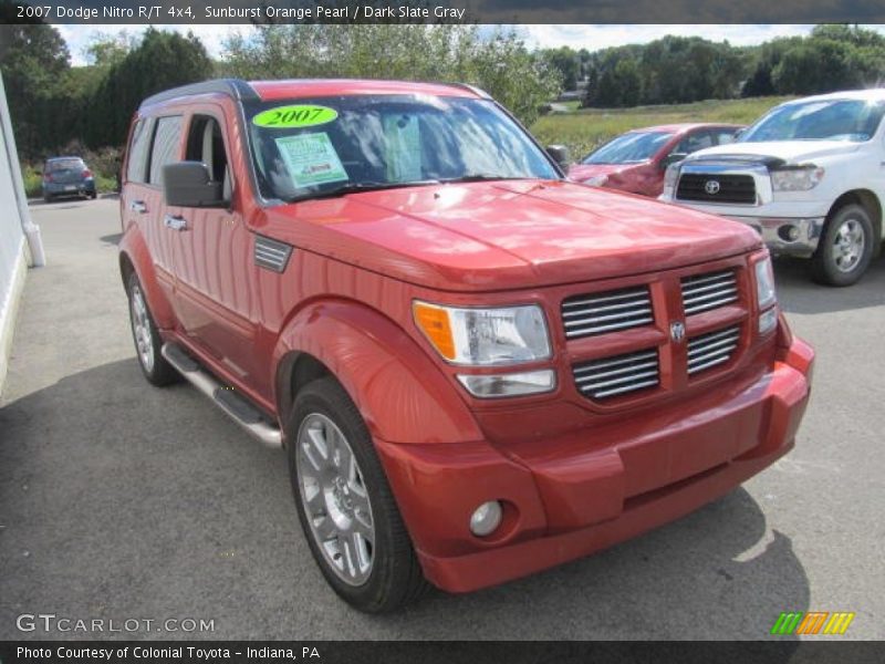 Sunburst Orange Pearl / Dark Slate Gray 2007 Dodge Nitro R/T 4x4