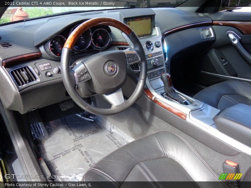 Black Ice Metallic / Ebony 2011 Cadillac CTS 4 AWD Coupe