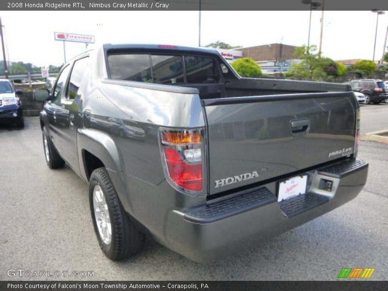 Nimbus Gray Metallic / Gray 2008 Honda Ridgeline RTL