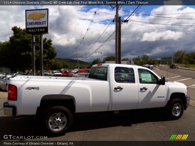 Summit White / Dark Titanium 2014 Chevrolet Silverado 2500HD WT Crew Cab Dual Rear Wheel 4x4