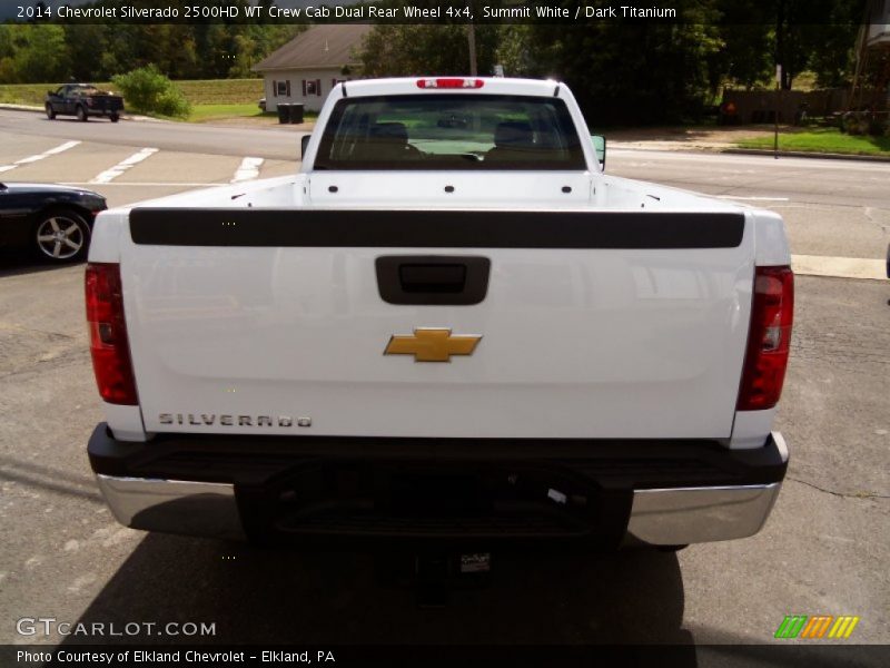 Summit White / Dark Titanium 2014 Chevrolet Silverado 2500HD WT Crew Cab Dual Rear Wheel 4x4