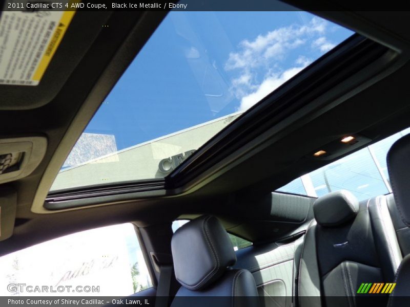 Black Ice Metallic / Ebony 2011 Cadillac CTS 4 AWD Coupe