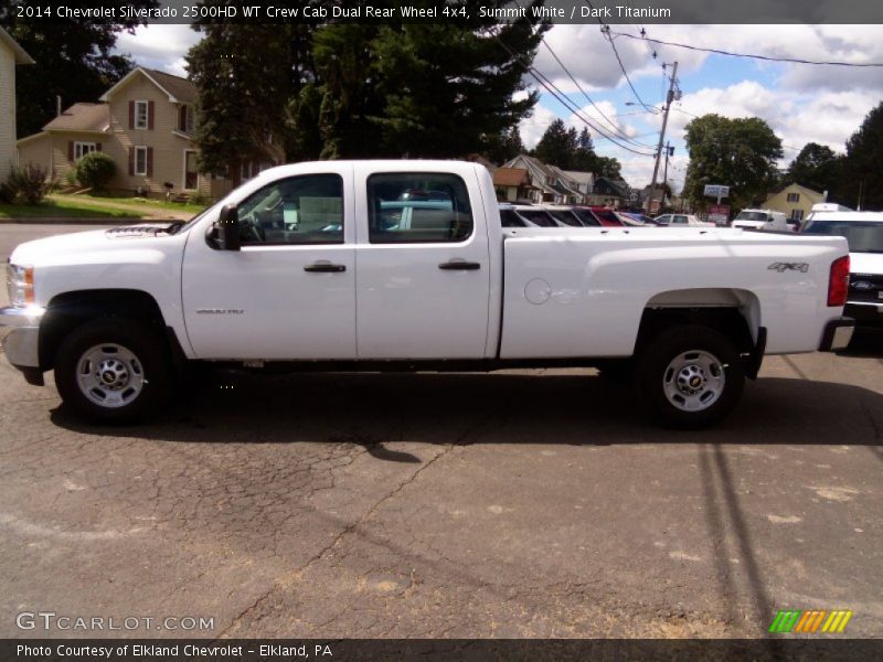 Summit White / Dark Titanium 2014 Chevrolet Silverado 2500HD WT Crew Cab Dual Rear Wheel 4x4