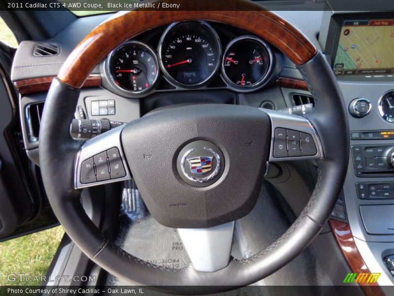 Black Ice Metallic / Ebony 2011 Cadillac CTS 4 AWD Coupe