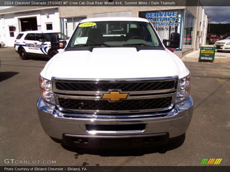 Summit White / Dark Titanium 2014 Chevrolet Silverado 2500HD WT Crew Cab Dual Rear Wheel 4x4