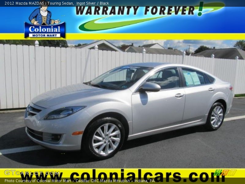 Ingot Silver / Black 2012 Mazda MAZDA6 i Touring Sedan