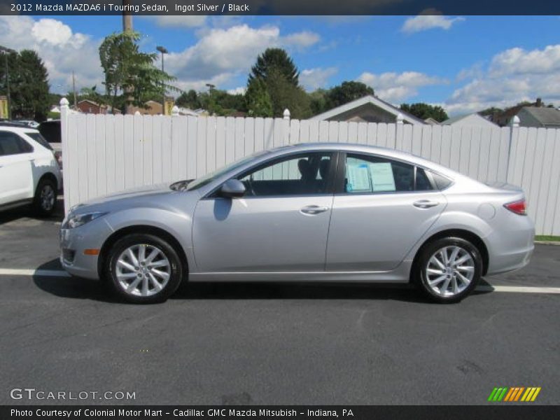 Ingot Silver / Black 2012 Mazda MAZDA6 i Touring Sedan