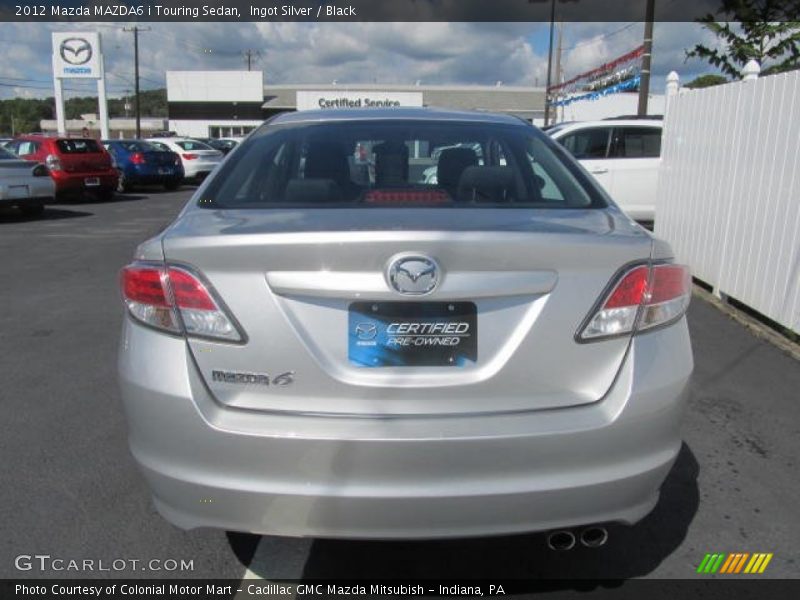 Ingot Silver / Black 2012 Mazda MAZDA6 i Touring Sedan