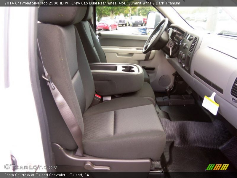 Summit White / Dark Titanium 2014 Chevrolet Silverado 2500HD WT Crew Cab Dual Rear Wheel 4x4