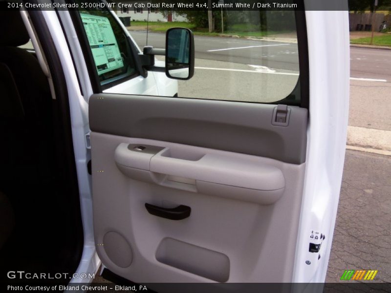 Summit White / Dark Titanium 2014 Chevrolet Silverado 2500HD WT Crew Cab Dual Rear Wheel 4x4