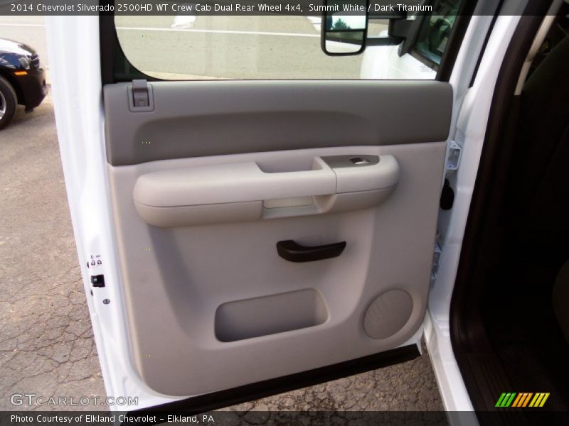 Summit White / Dark Titanium 2014 Chevrolet Silverado 2500HD WT Crew Cab Dual Rear Wheel 4x4