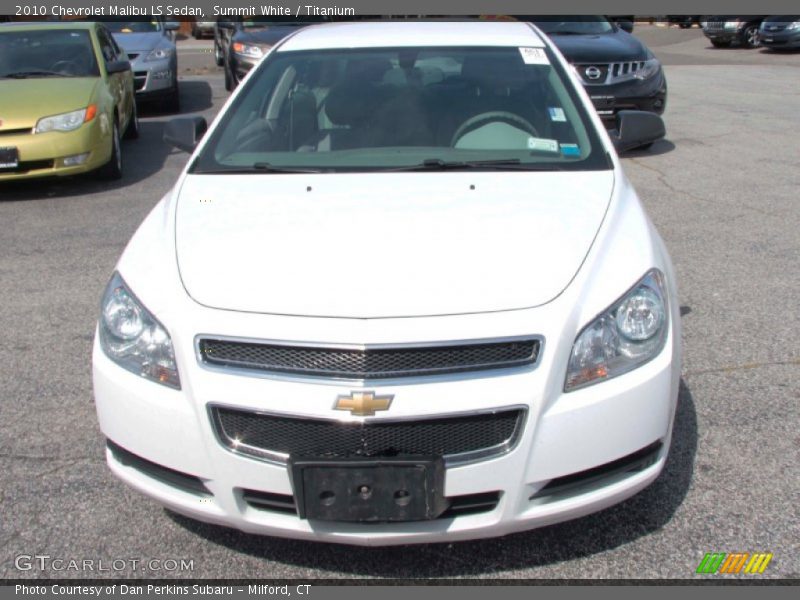 Summit White / Titanium 2010 Chevrolet Malibu LS Sedan
