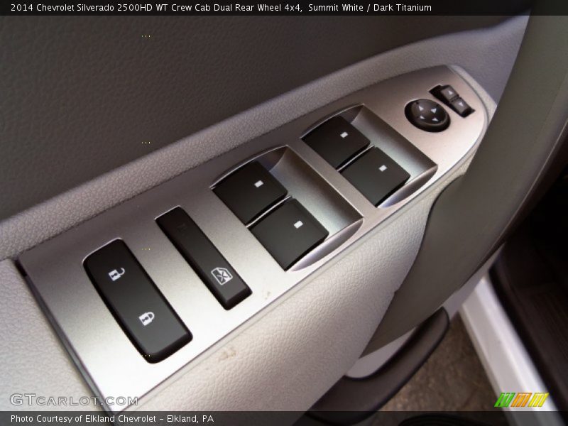 Summit White / Dark Titanium 2014 Chevrolet Silverado 2500HD WT Crew Cab Dual Rear Wheel 4x4