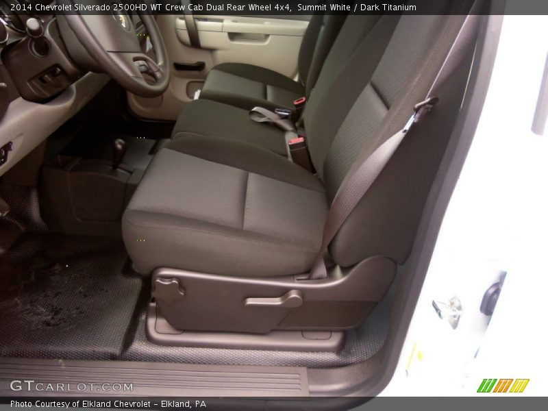 Summit White / Dark Titanium 2014 Chevrolet Silverado 2500HD WT Crew Cab Dual Rear Wheel 4x4