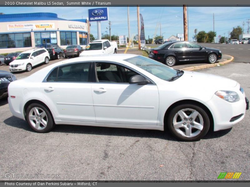 Summit White / Titanium 2010 Chevrolet Malibu LS Sedan