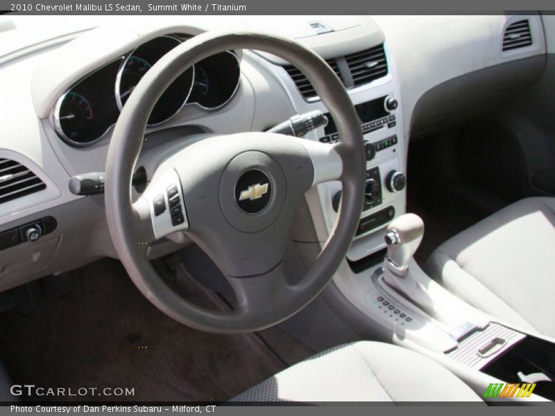 Summit White / Titanium 2010 Chevrolet Malibu LS Sedan