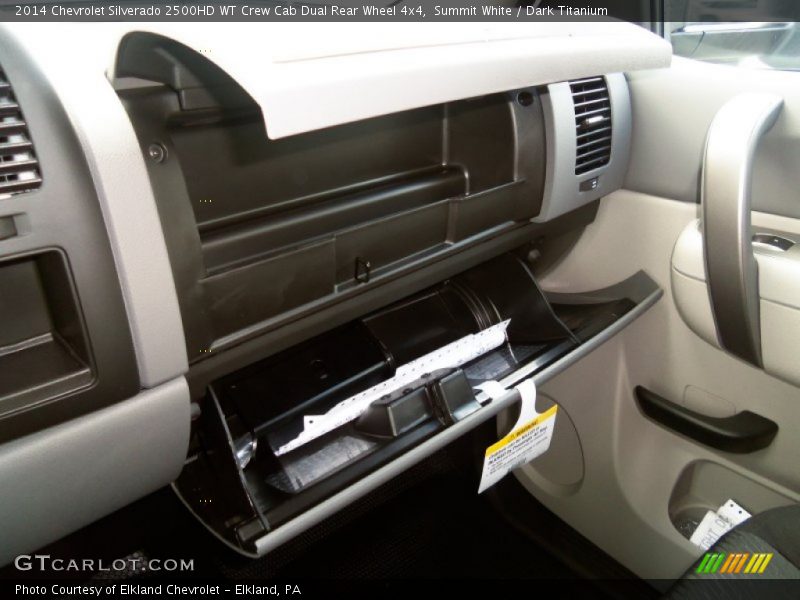 Summit White / Dark Titanium 2014 Chevrolet Silverado 2500HD WT Crew Cab Dual Rear Wheel 4x4