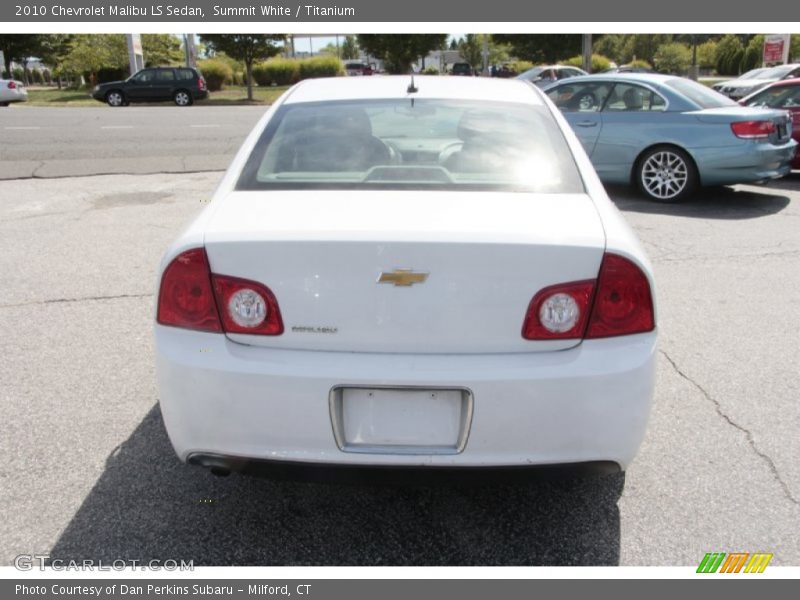 Summit White / Titanium 2010 Chevrolet Malibu LS Sedan
